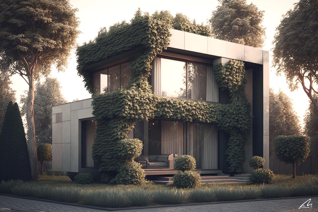 House cover with nature