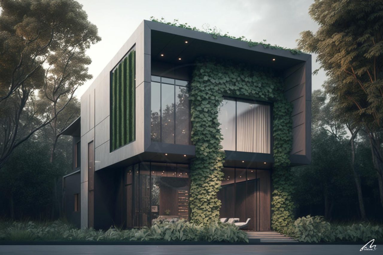 House cover with nature