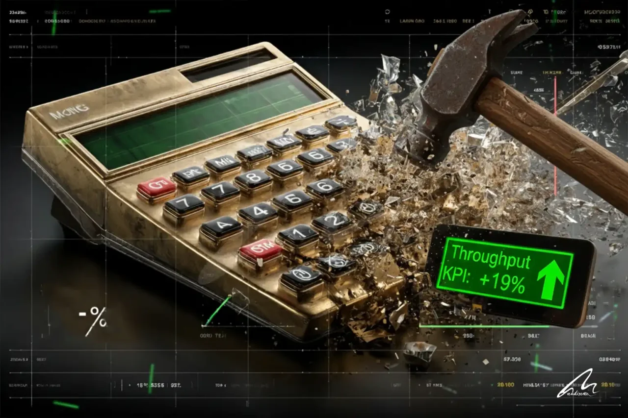 Diagram showing a shattered $100K$ trap and Guaranteed Output performance metrics.
