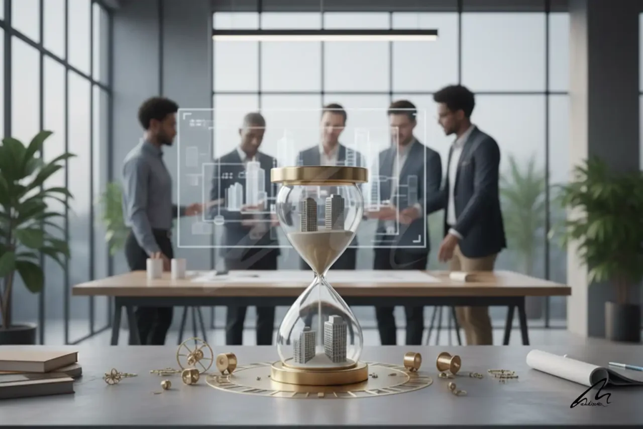 Architects using data visualizations to justify premium fees in a data-driven architecture firm.