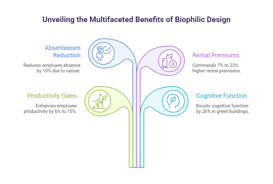 biophilic design ROI productivity- data chart