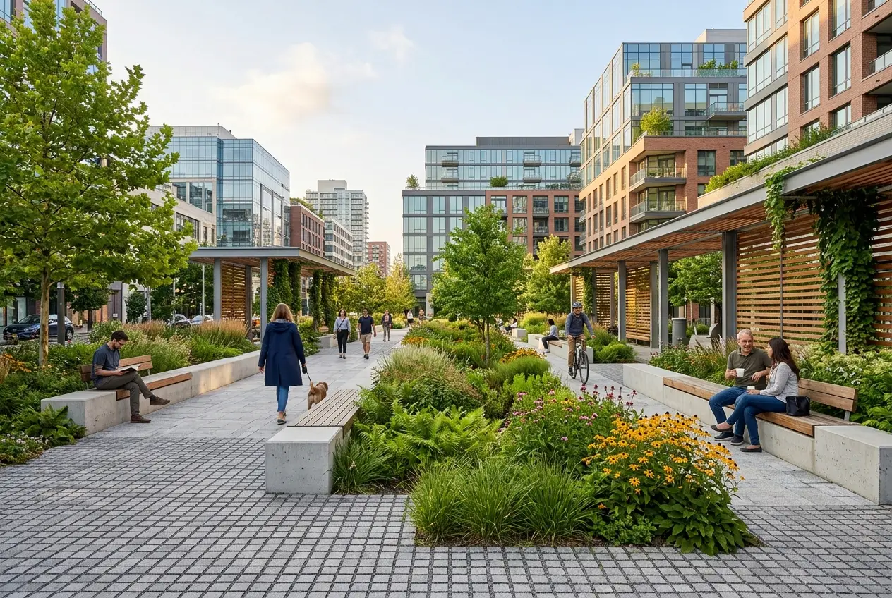 Why Your 'Value Engineering' Presentations Are Failing (And What to Show Instead) — Civic landscape infrastructure connecting public parkland with transit and commercial hubs